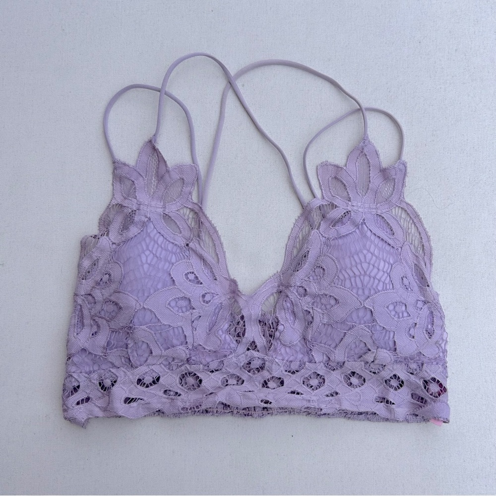 Rue21 Lavender Crochet Criss Cross Bralette, size M